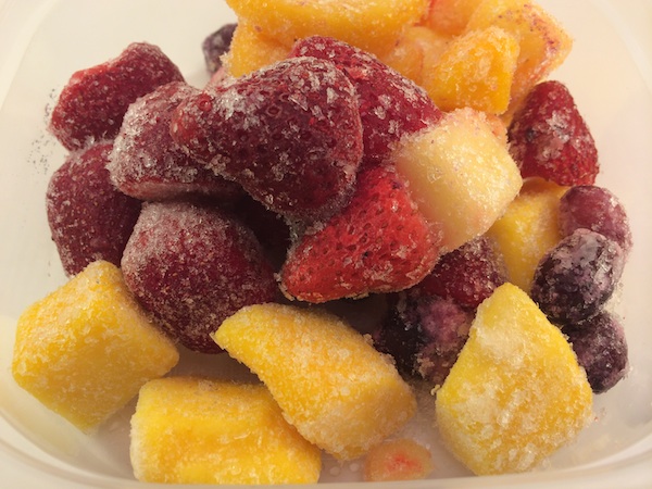 Frozen fruit. 